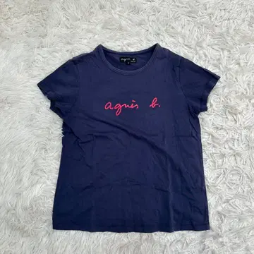 agnes b. 아네스베 센터 로고 반팔 티셔츠