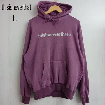 thisisneverthat 후드티 L 퍼플 프린트 로고