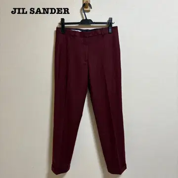 질 샌더 캐시미어 울 스트레이트 팬츠 36 보르도