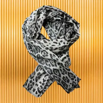 레오파드 무늬 울 스톨 이탈리아제