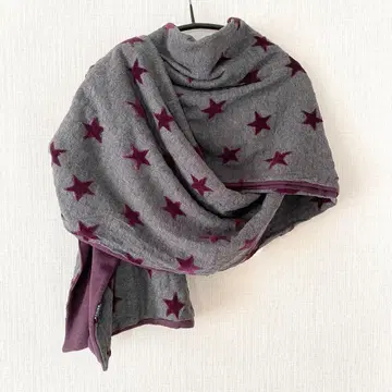 고무 밴딩 머플러 스톨 숄 리버서블 그레이 대형