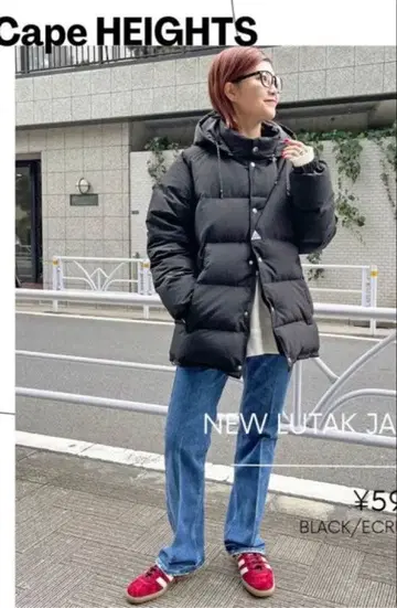 스픽&스팬 별주 케이프 하이츠 다운 M 블랙 LUTAK JACKET