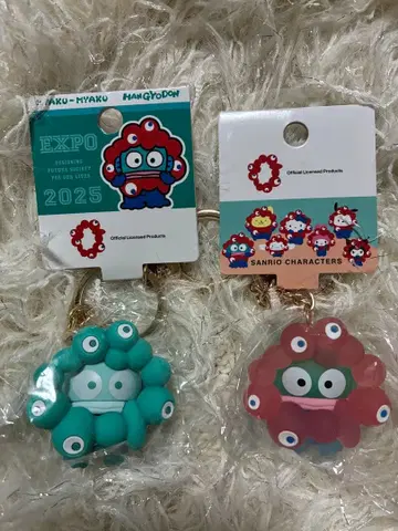 산리오 미야쿠미야쿠 한교동 키링 2종 세트 최애 컬러 클리어