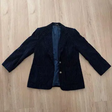 FLAME 네이비 코듀로이 테일러드 자켓