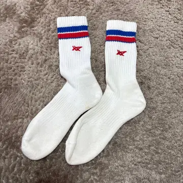 asics 화이트 스트라이프 삭스