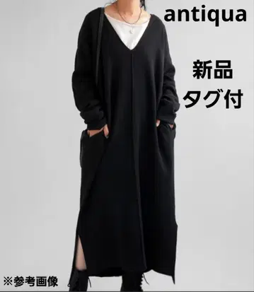 antiqua [택 포함 새상품] V넥 니트 원피스