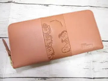 새상품 지갑 여성용 장지갑 라운드 스누피 천연 가죽 Vintage PI