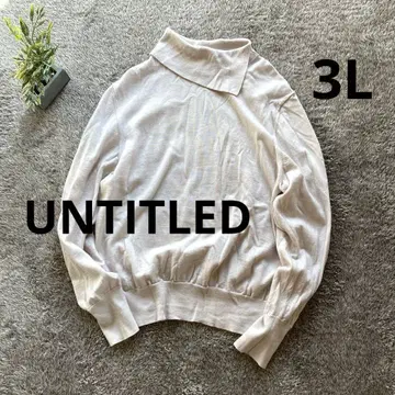 UNTITLED 모 100% 옷깃 스웨터