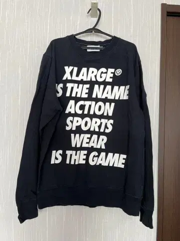XLARGE 블랙 맨투맨 S 사이즈