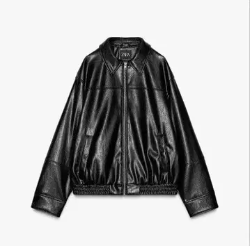 ZARA 인조 가죽 봄버 자켓 S