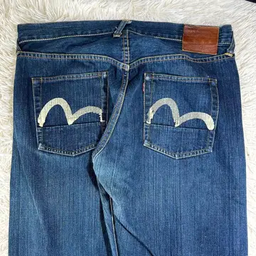 evisu 에비수 갈매기 데님 팬츠 w36 페인트 빅 사이즈