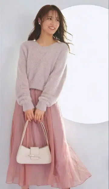 [ 세탁 가능 ] 니트 x 플레어 스커트 셋업