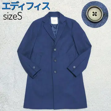 [컨디션 최상] 에디피스 Edifice 체스터 코트 네이비 미사용 S