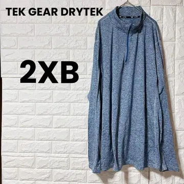 TEK GEAR DRYTEK [2XB] 빅 사이즈 하프 지퍼 긴팔 티셔츠
