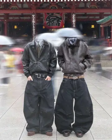 레오파드 안감 블랙 라이더 자켓