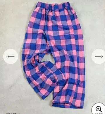 체크 볼륨 팬츠 성인용