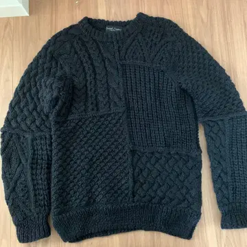 Journal Standard 블랙 케이블 니트 스웨터