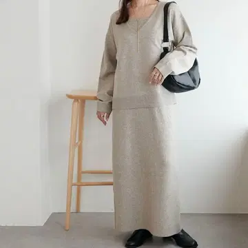 Discoat 세트 니트 원피스