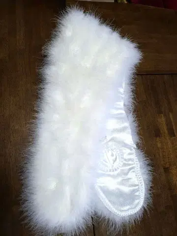 성인식 기모노 페더 숄 화이트 숄