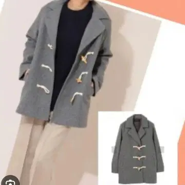 쇼콜라피네 로브 미디 기장 더플 코트