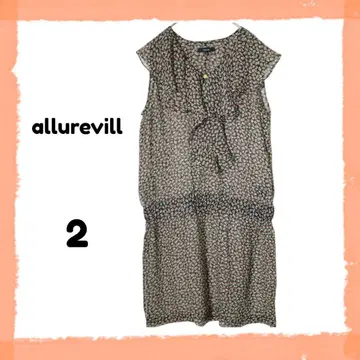 알아바일 슬리브리스 튜닉 2 블랙 꽃무늬 일본제 비침 골드 버튼