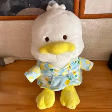 산리오 캐릭터즈 오리 페클 후르츠 후드티 봉제 인형