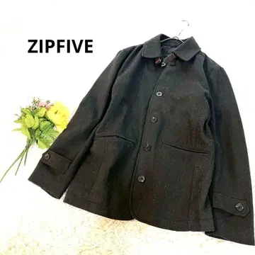 지퍼 파이브 [ XS ] 자켓 아우터 피 코트 옷깃 포켓 인조 가죽