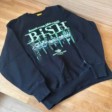 BiSH FR2 그래픽 프린트 맨투맨 블랙 (L)