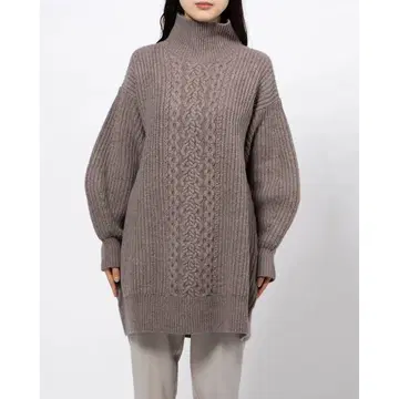 [스나이델] 해밀턴 울 케이블 니트 미니 원피스