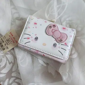 50주년 기념 헬로키티 가마구치 삼단 접이식 지갑