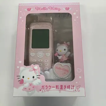 [ 미사용 새상품 ] 폴더폰 모양 탁상 시계 헬로키티 산리오