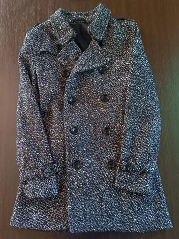 시맨틱 디자인 더블 브레스트 코트 S