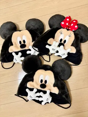 도쿄 디즈니 리조트 미키 미니 팬캡 세트