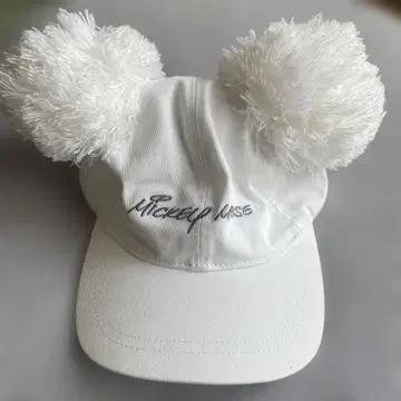 미키마우스 폼폼 캡 화이트 58cm