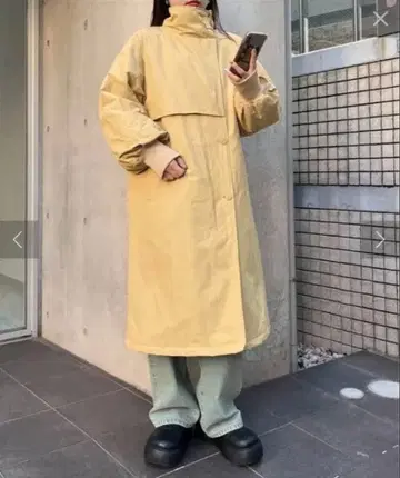 ciaopanic typy 2WAY 스탠드 카라 볼륨 슬리브 롱 코트