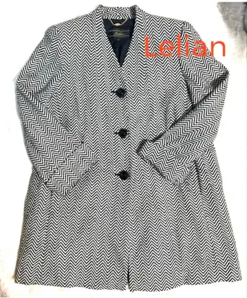 [새상품급] Leilian 체스터 코트 사이즈 9 지그재그 무늬