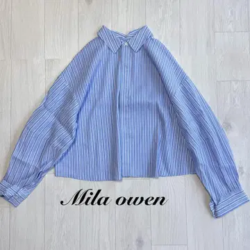 Mila owen 새상품급 앞뒤 2way 볼륨 구축 슬리브 셔츠