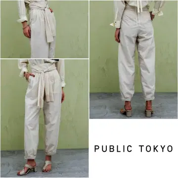 PUBLIC TOKYO 노트 파라슈트 팬츠 나일론