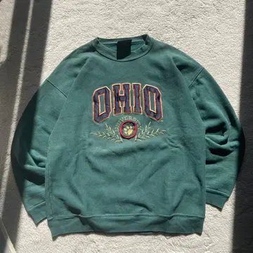 90s 빈티지 USA제 자수 칼리지 로고 맨투맨 트레이닝복