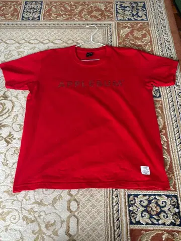 APPLEBUM T셔츠 레드 남성용 L사이즈 면 100%