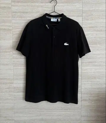 새상품급 일본 국내 미출시 LACOSTE 블랙 피케 셔츠 L 슬림핏 5