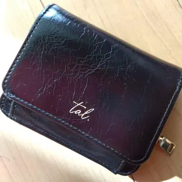 tal 접이식 지갑 블랙 가죽