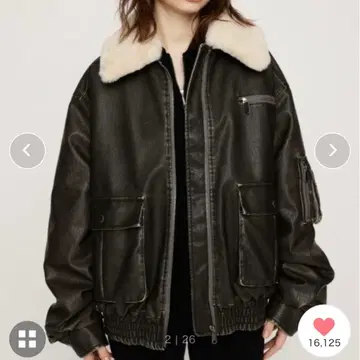 SLY 가죽 블루종