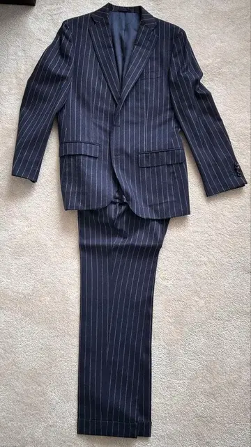 바니스 뉴욕 네이비 스트라이프 비즈니스 정장