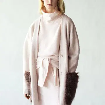 ADAWAS 아다와스 퍼 포켓 릴랙스 니트 가디건