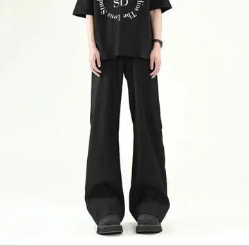 플레어 슬랙스 블랙