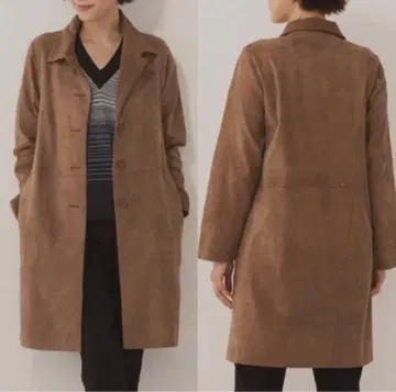 에스파스 데 카르마 페이크 스웨이드 코트 새상품