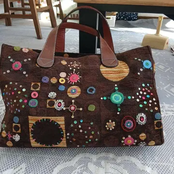 컬러풀 자수 토트백