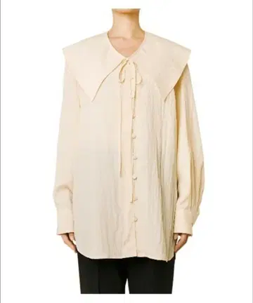 르 시엘 블루 빅 칼라 블라우스 lecielbleu