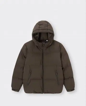 시착 정도 히트 패디드 블루종 브라운